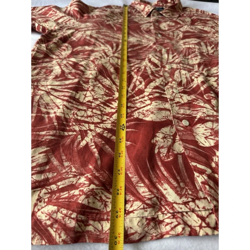 Polo Ralph Lauren Clayton Silk Linen Hawaiian Camp Shirt Red Floral Mens Large